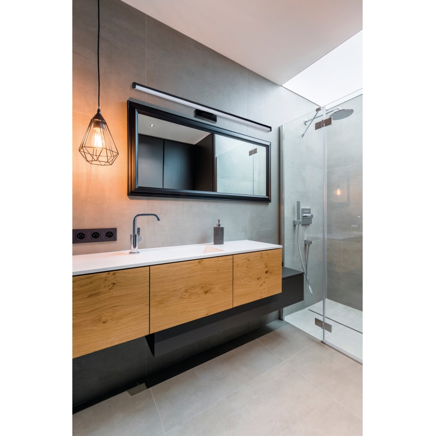 LED Φωτιστικό μπάνιου για καθρέφτη ASTEN LED/15W/230V IP44 μαύρο