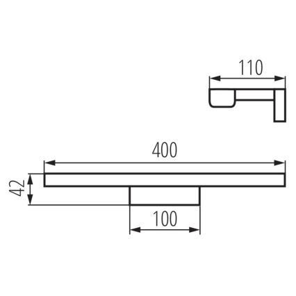 Φωτιστικό μπάνιου LED για καθρέφτη ASTEN LED/8W/230V IP44 λευκό