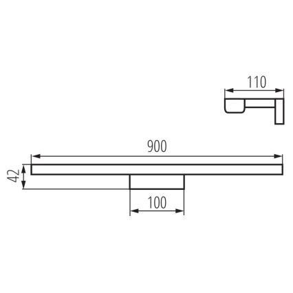 LED Φωτισμός καθρέπτη μπάνιου ASTEN LED/15W/230V IP44 λευκό