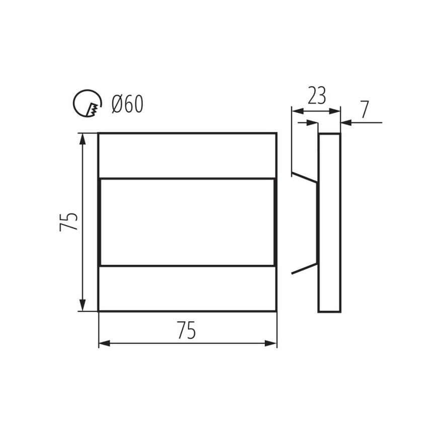 LED φωτιστικό σκάλας/0,8W/12V 3000K