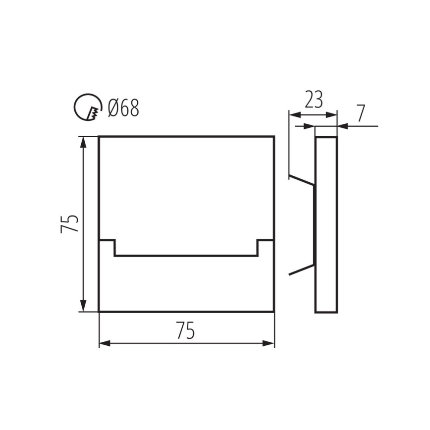 LED Επιτοίχιο φωτιστικό σκάλας SABIK LED/0,8W/12V 4000K
