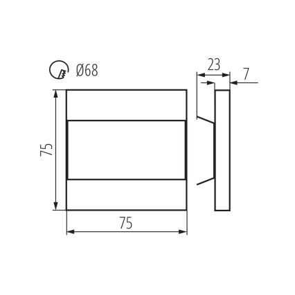 LED Φωτιστικό σκάλας LED/0,8W/12V 3000K