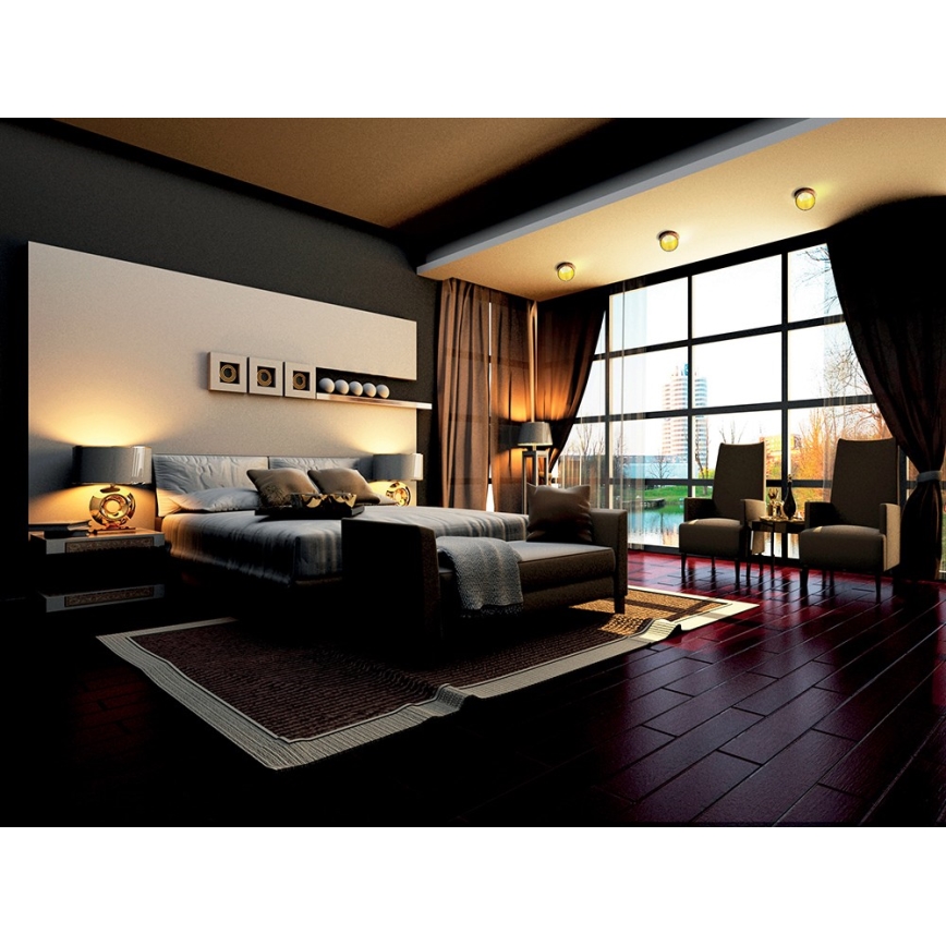 Χωνευτό φωτιστικό σποτ SPAG GU10/35W μαύρο/χρυσό