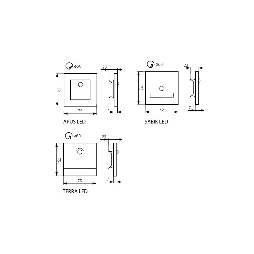 LED φωτιστικό σκάλας με αισθητήρα LED/0,8W/12V 3000K