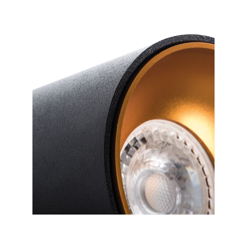 Φωτιστικό σποτ RITI 1xGU10/10W/230V μαύρο/χρυσαφί