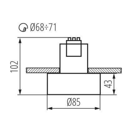 Χωνευτό φωτιστικό MINI RITI 1xGU10/25W/230V λευκό/χρυσό