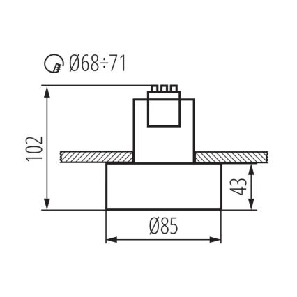 Χωνευτό φωτιστικό  MINI RITI 1xGU10/25W/230V μαύρο/λευκό