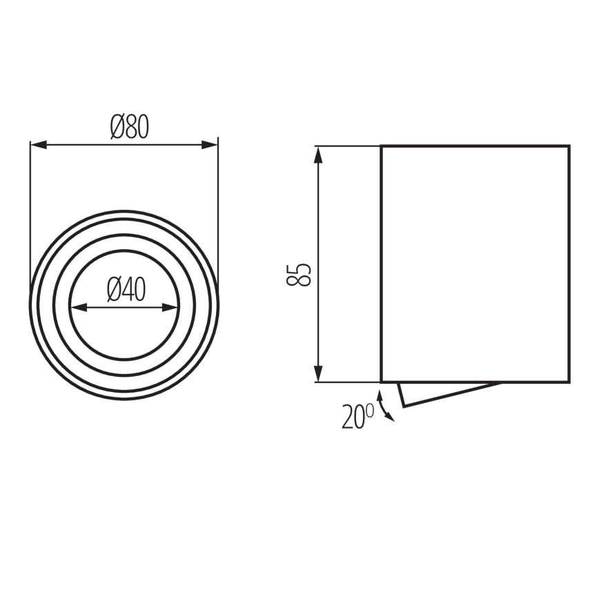 Σποτ φωτιστικό BORD ONE 1xGU10/10W/230V μαύρο
