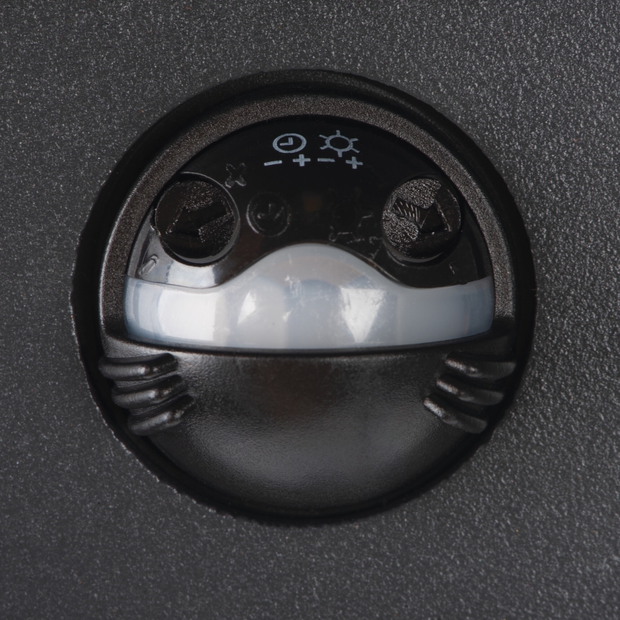 LED εξωτερικό επιτοίχιο φωτιστικό με αισθητήρα κίνησης και λυκόφωτος REKA LED/7W/230V IP54 ανθρακί τετράγωνο