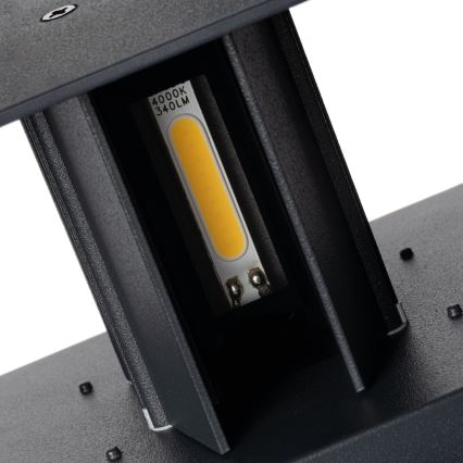 LED εξωτερικό επιτοίχιο φωτιστικό με αισθητήρα κίνησης και σούρουπου REKA LED/7W/230V IP54 ανθρακί στρογγυλό