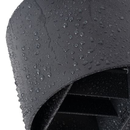 LED εξωτερικό επιτοίχιο φωτιστικό με αισθητήρα κίνησης και σούρουπου REKA LED/7W/230V IP54 ανθρακί στρογγυλό