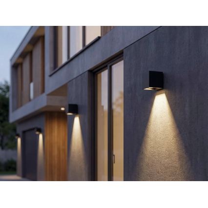 LED ηλιακό επιτοίχιο φωτιστικό με αισθητήρα REKA LED/3W/3,7V 1800 mAh 3000/4000/6500K IP65 μαύρο
