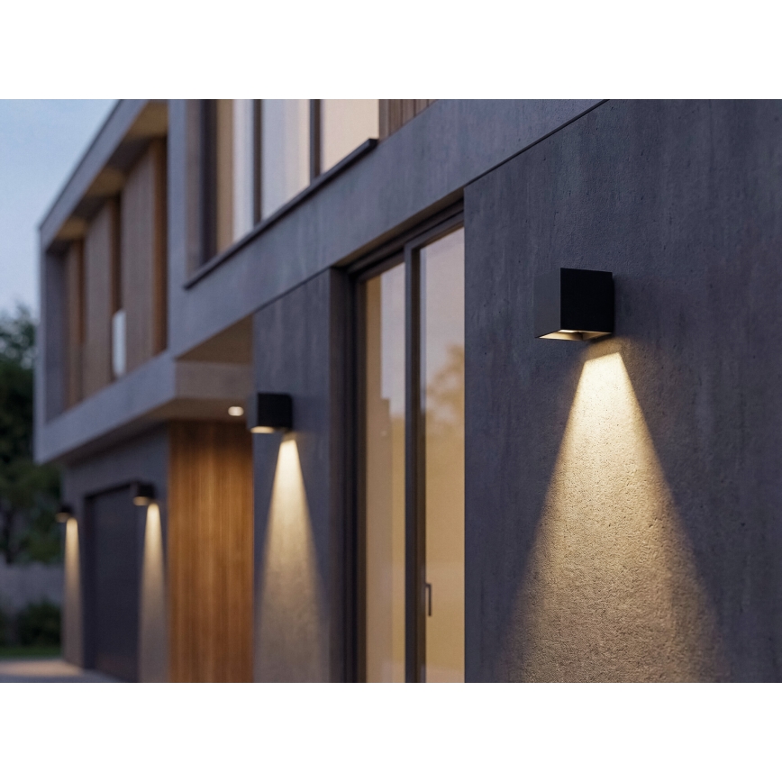 LED ηλιακό επιτοίχιο φωτιστικό με αισθητήρα REKA LED/3W/3,7V 1800 mAh 3000/4000/6500K IP65 μαύρο