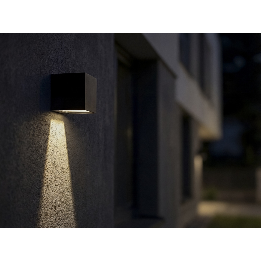 LED ηλιακό επιτοίχιο φωτιστικό με αισθητήρα REKA LED/3W/3,7V 1800 mAh 3000/4000/6500K IP65 μαύρο