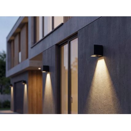 Ηλιακό επιτοίχιο φωτιστικό LED με αισθητήρα REKA LED/6W/3,7V 1800 mAh 3000/4000/6500K IP65 μαύρο