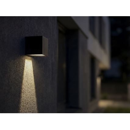Ηλιακό επιτοίχιο φωτιστικό LED με αισθητήρα REKA LED/6W/3,7V 1800 mAh 3000/4000/6500K IP65 μαύρο