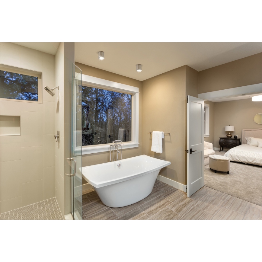 Φωτιστικό οροφής μπάνιου SANI 1xGU10/10W/230V IP44 ματ χρώμιο