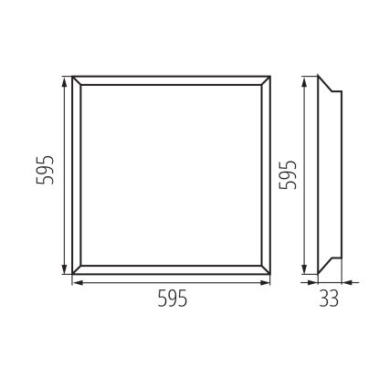 LED πάνελ για ψευδοροφή BAREV LED/36W/230V 4000K 60x60 cm
