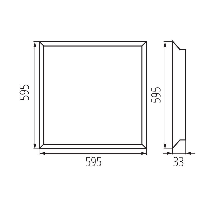 LED πάνελ για ψευδοροφή BAREV LED/36W/230V 4000K 60x60 cm