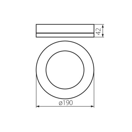 Φωτιστικό οροφής εξωτερικού χώρου LED TURA LED/15W/230V 4000K IP54 μαύρο