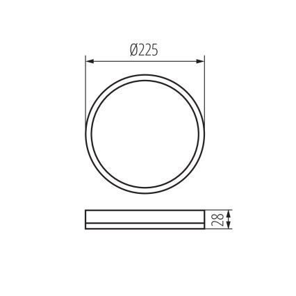 Φωτιστικό οροφής μπάνιου LED AZPO LED/11,8W/230V διάμετρος 22,5 cm IP54 λευκό
