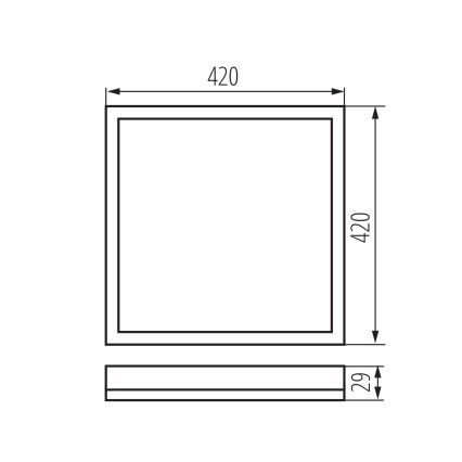 Φωτιστικό οροφής μπάνιου LED AZPO LED/22W/230V 42x42 cm IP54 μαύρο