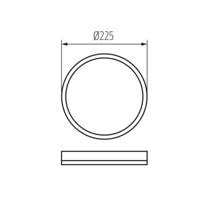 Φωτιστικό οροφής LED AZPO LED/11,8W/230V 3000/4000/6000K Ø 22,5 cm IP54 λευκό
