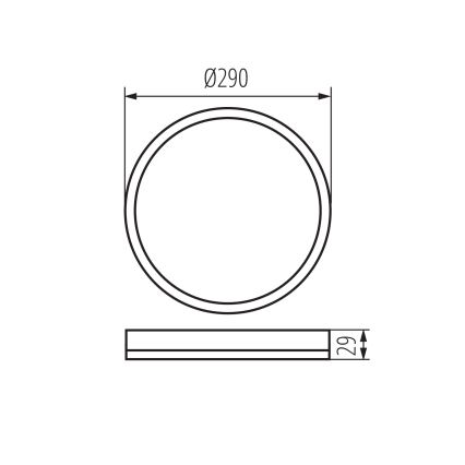 Φωτιστικό οροφής LED AZPO LED/18,5W/230V 3000/4000/6000K Ø 29 cm IP54 λευκό