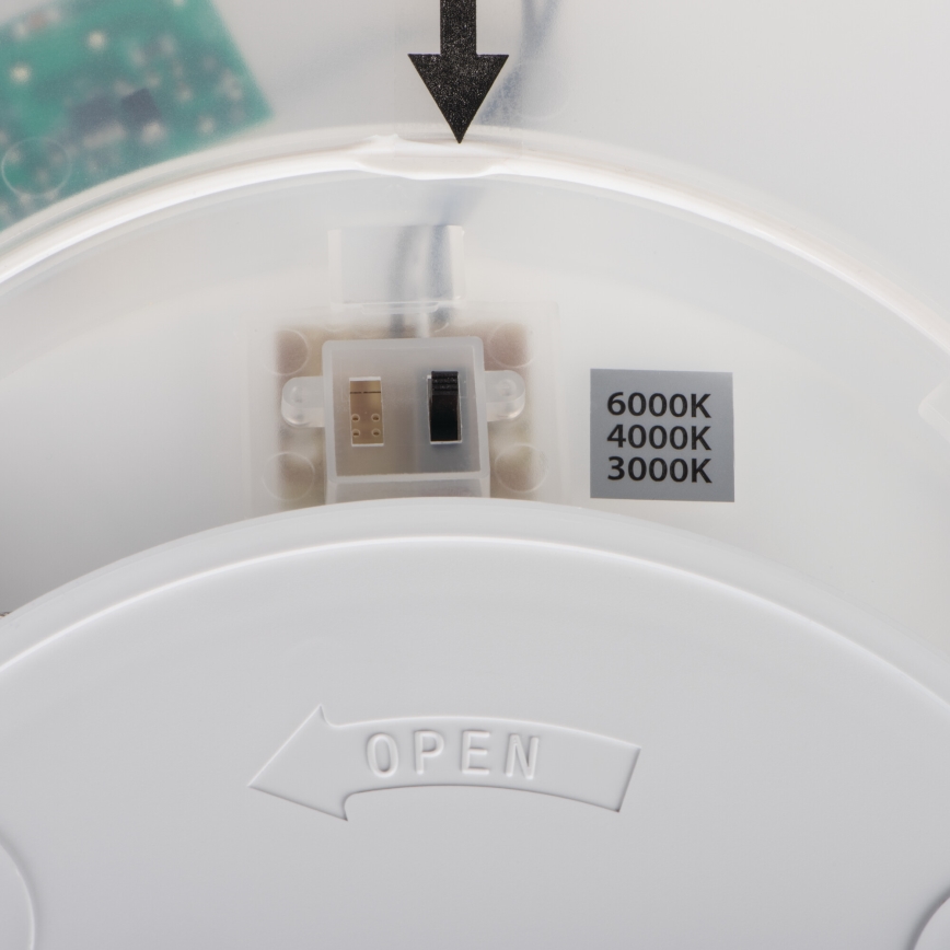 Φωτιστικό οροφής LED AZPO LED/18,5W/230V 3000/4000/6000K διάμ. 29 cm IP54 μαύρο