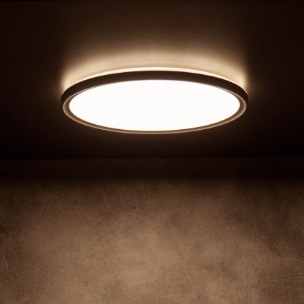 LED οροφής φωτιστικό AZPO LED/22W/230V 3000/4000/6000K, διάμ. 42 cm, IP54, μαύρο