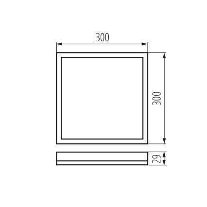 LED φωτιστικό οροφής AZPO LED/17,5W/230V 3000/4000/6000K 30x30 cm IP54 μαύρο