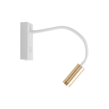 Ευλύγιστη επιτραπέζια λάμπα LED TONIL LED/3,3W/230V λευκή/χρυσή