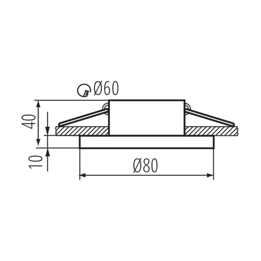 Χωνευτό φωτιστικό μπάνιου FLINI 10W IP44 λευκό