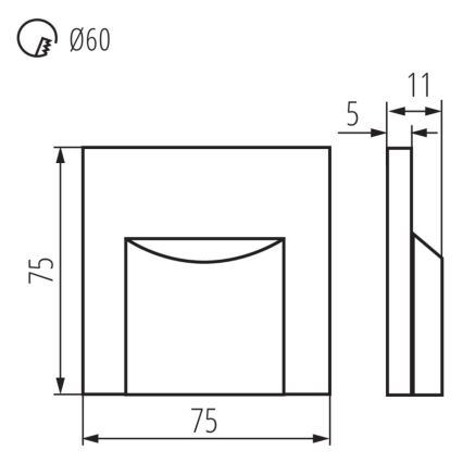 LED Φωτισμός σκάλας ERINUS LED/0,8W/12V 3000K λευκό