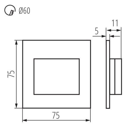 LED Φωτισμός σκάλας ERINUS LED/1,5W/12V 3000K λευκό