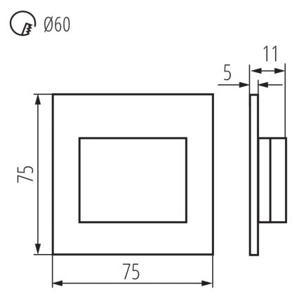 LED Φωτισμός σκάλας ERINUS LED/1,5W/12V 4000K μαύρο