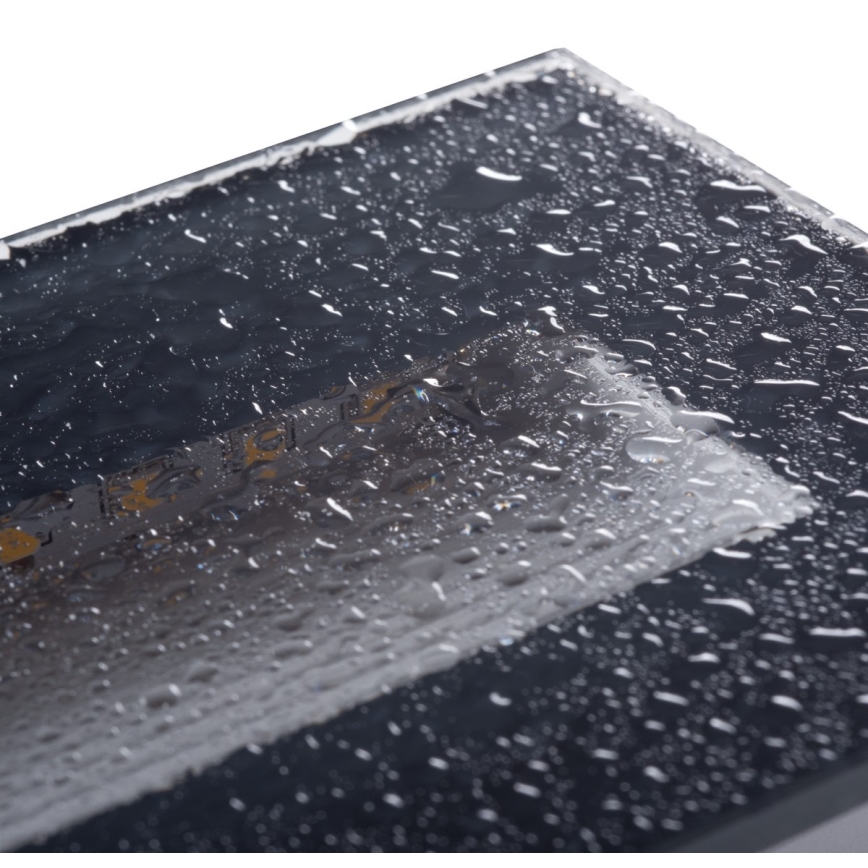 LED Εντοιχισμένο φωτιστικό GLASI LED/3W/230V 4000K IP44 ανθρακί