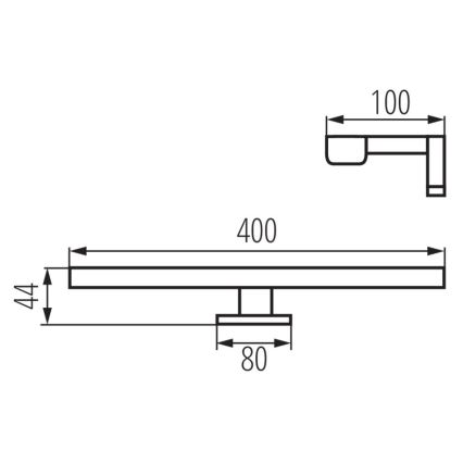 LED Φωτισμός καθρέπτη μπάνιου ASTIM LED/8W/230V IP44 μαύρο