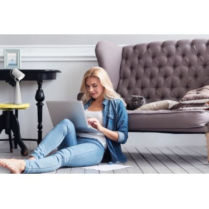 Επιτραπέζιο φωτιστικό LARATA 1xE27/5W/230V λευκό