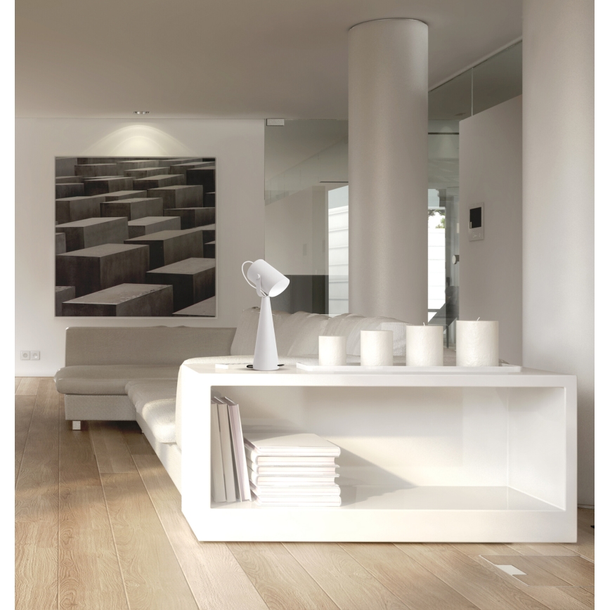 Επιτραπέζιο φωτιστικό LARATA 1xE27/5W/230V λευκό