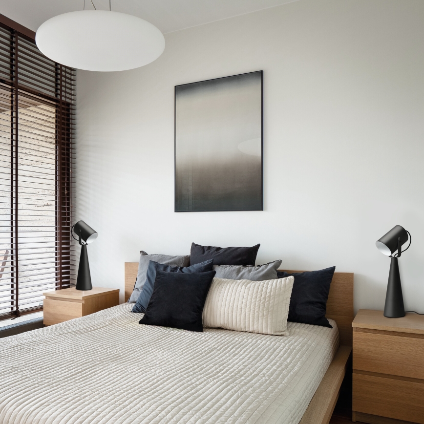 Επιτραπέζιο φωτιστικό LARATA 1xE27/5W/230V μαύρο