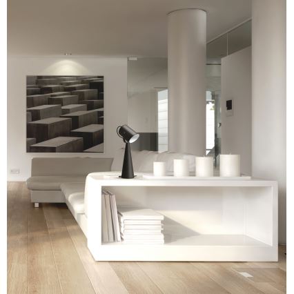 Επιτραπέζιο φωτιστικό LARATA 1xE27/5W/230V μαύρο