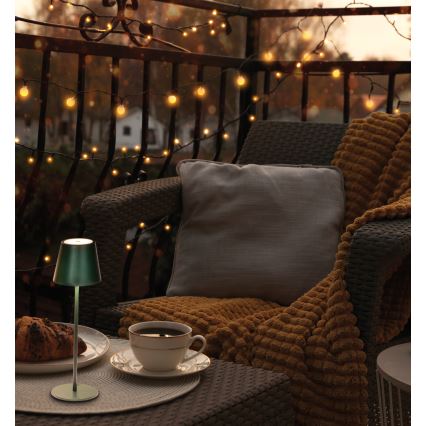 LED Dimmable επαναφορτιζόμενο επιτραπέζιο φωτιστικό	 INITA LED/1,2W/1800 mAh IP54 πράσινο