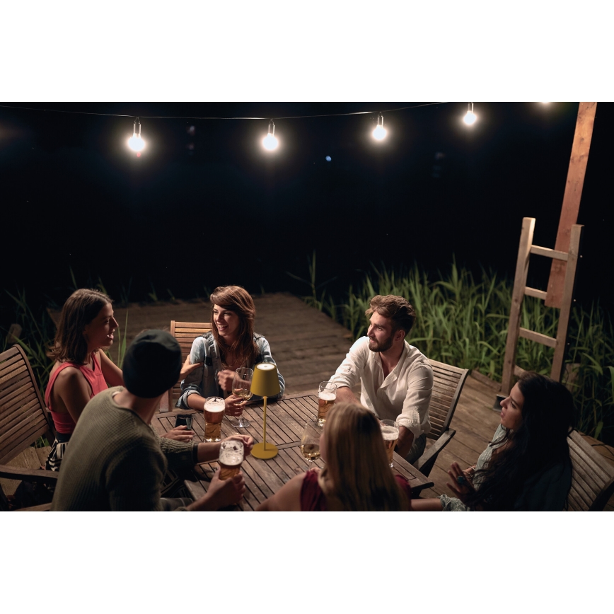 LED Dimmable επαναφορτιζόμενο επιτραπέζιο φωτιστικό	 INITA LED/1,2W/1800 mAh IP54 κίτρινο