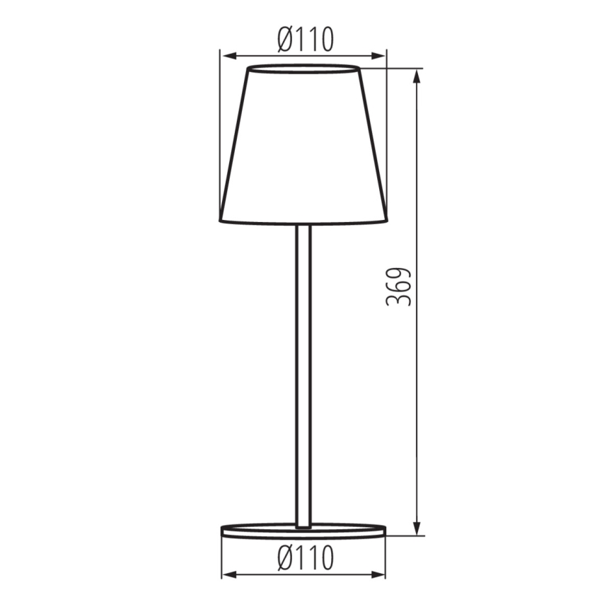 LED Dimmable επαναφορτιζόμενο επιτραπέζιο φωτιστικό	 INITA LED/1,2W/1800 mAh IP54 λευκό