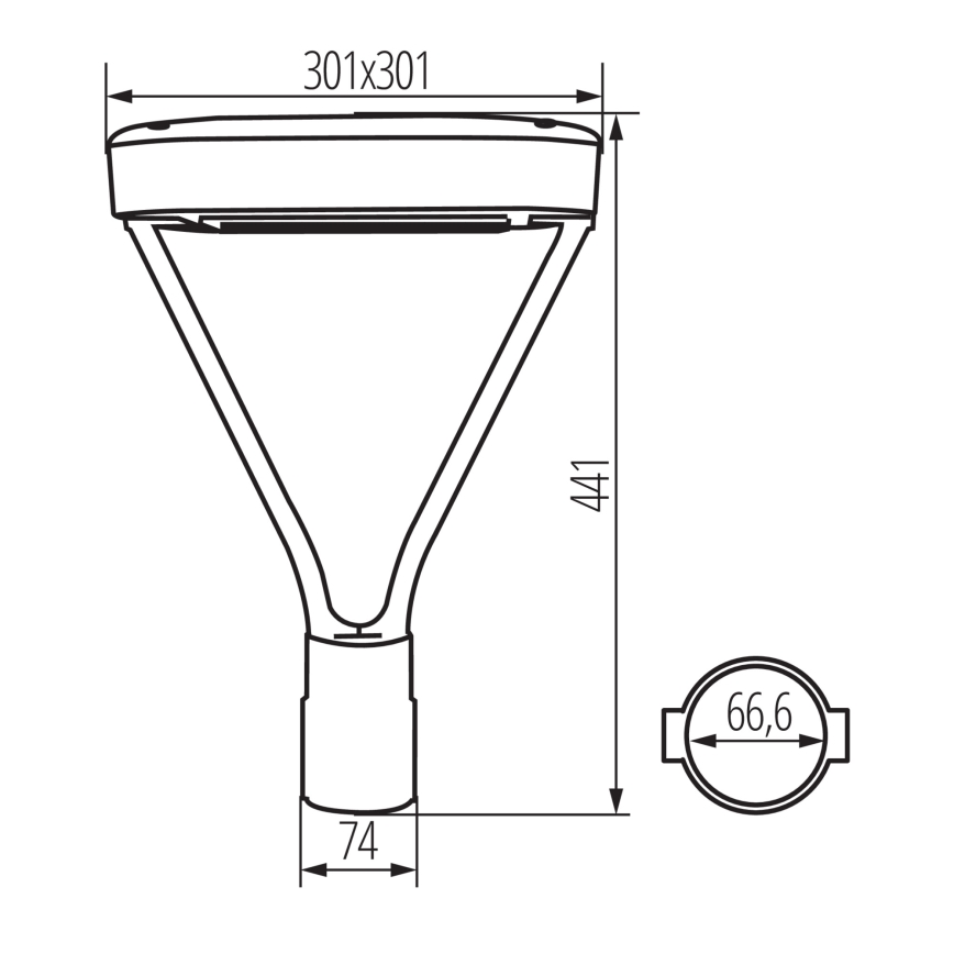 Φωτιστικό δρόμου LED PARCOLI LED/30/40/50W/230V 3000/4000/6500K IP66 γκρι