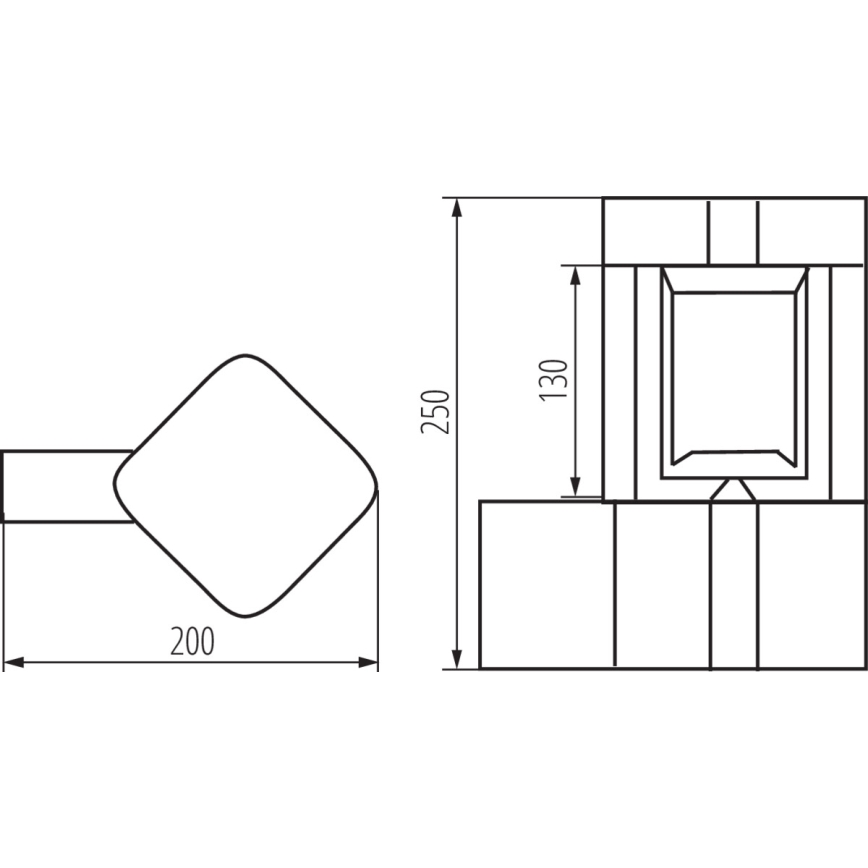 Εξωτερικό επιτοίχιο φωτιστικό PEVO 1xGX53/11W/230V IP44 ανθρακί