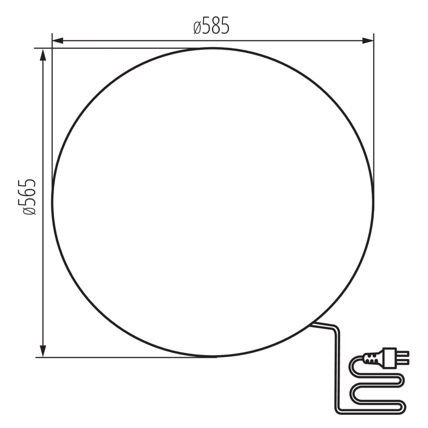 Λάμπα εξωτερικού χώρου STONO 1xE27/25W/230V διάμετρος 58,5 cm IP65