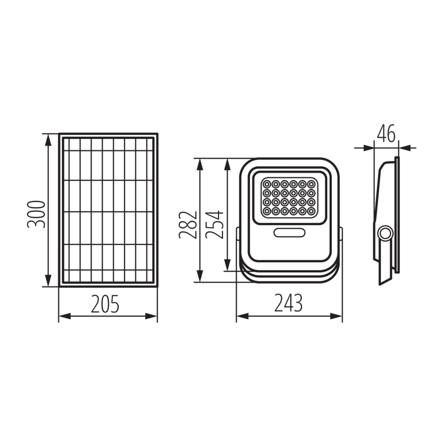 LED Dimmable προβολέας με ηλιακό πάνελ και αισθητήρα λυκόφωτος LED/10W/10000 mAh 3,2V IP65 + τηλεχειριστήριο