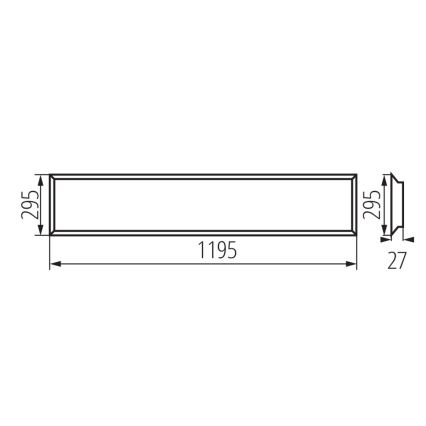 Χωνευτό πάνελ οροφής LED BLINGO LED/34W/230V 120x30 cm UGR&lt;16